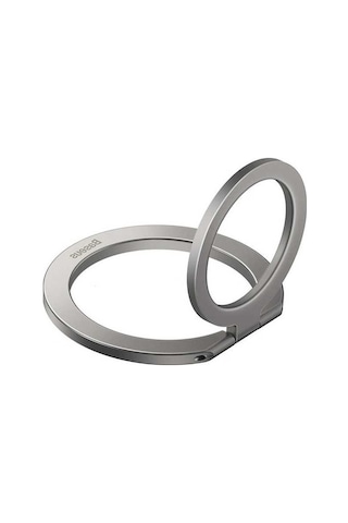 Fortunelane Baseus Metal Matkaplı Manyetik Telefon Tutucu: Katlanabilir, Ultra İnce, Masaüstü Desteği, Beyaz Renk - Manyetik Lev