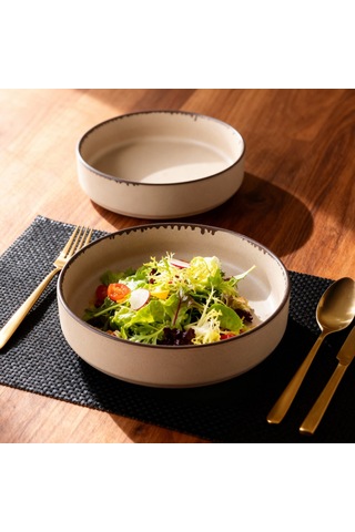 Güral Ese Valeron 2 Adet 18 Cm Salata Kasesi Mat Bej 26b 2732338