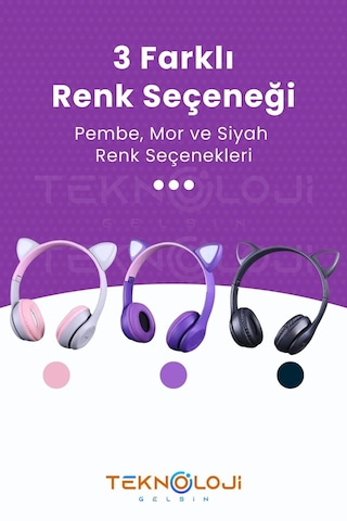 Teknoloji Gelsin P47M Bluetooth 5.4 Kedi Kulaklık