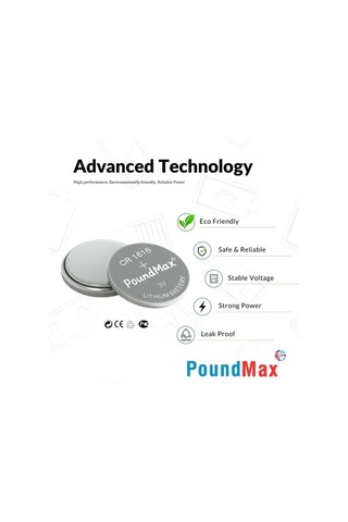 Poundmax 1616 Dl1616 3v Lityum Düğmeli Piller 5&apos Li Paket