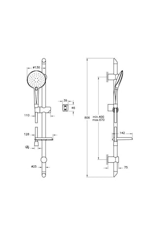 Artema A45628Sta Shine Round Sürgülü El Duş Takımı Krom