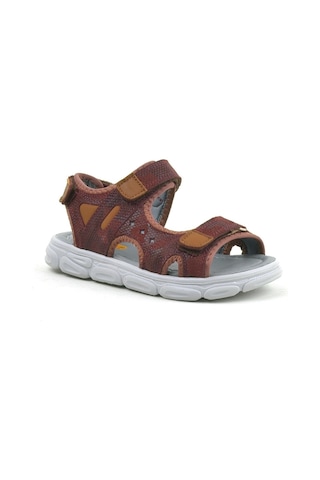 Rakerplus Hakiki Deri Bordo Çocuk Sandalet Bordo