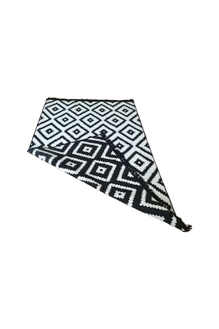 Çift Taraflı Kilim Yolluk - Siyah Beyaz Piramit Desen 80x200