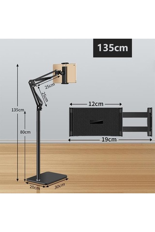 Lexroo Metal Ayaklı Ayarlanabilir Teleskopic 3eklemli Profesyonel Tablet Tutucu Stand Telefon Tutucu
