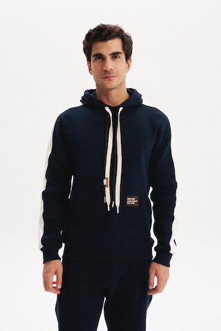 AR-MA Arma Erkek Kapüşonlu Sweatshirt Regular Fit, 3 İplik Şardonlu, Kanguru Cepli, Basic Örme K30254629002 Lacivert