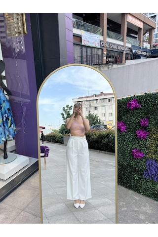 Lavessa Çift Askı Detaylı Sandy Crop-lila Renk-172