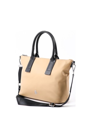 Bottier Bej Deri Saplı Kadın Shopper Çanta - Cnt028 Taba
