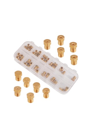 Qingmipy M6x0.75 Bakır Propana Dönüştürme Aleti Seti - 36 Parça Ocak Fırın Açıkça Dönüştürücü Burner Aksesuarı Altın