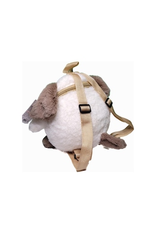 Glanart Çocuklar İçin Sevimli Peluş Sırt Çantası Krem 25 Cm 3-6 Yaş Krem