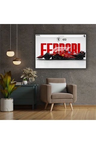 Formula 1 Motors Temalı Dekoratif Cam Tablo -31