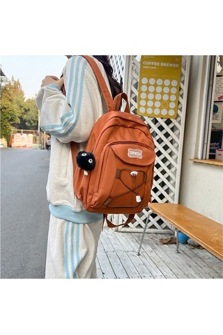 Sırt Büyük Kapasiteli Öğrenci Taşınabilir Hafif Ortaokul Sırt Çantası 44zljı Siyah