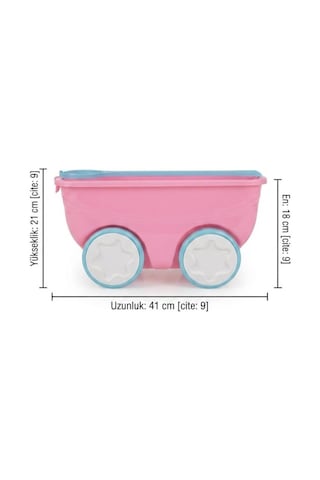 Çekçek Vagonlu Kum Seti - Plajda Eğlenceye Hazır Ol 6 Parça Eğitici Renkli Kum Oyun Seti Pembe