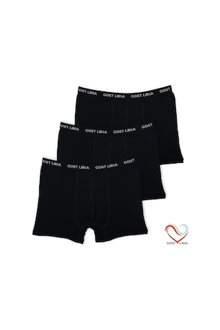 Gost Liria Premium Bambu Erkek Boxer 3 Lü Paket Siyah