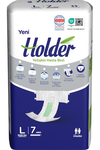 Holder Large Yetişkin Hasta Bezi - 7 Adet L