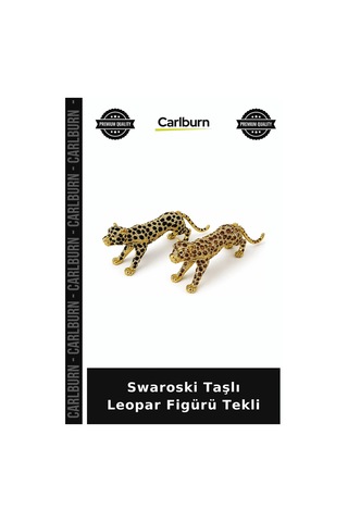 Swaroski Taşlı Leopar Figürü Tekli Stil Sahibi Yeni Ev Hediyesi Özel Detaylı