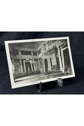 İspanya Vintage Kartpostal Pamplona Diputación Salon Del Trono / Taht Salonu
