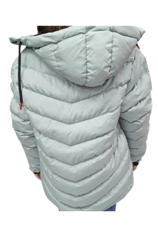 Erkek Çocuk Fermuar Cepli Kapüşonu Çıkabilen İçi Peluş Astarlı Su Yeşili Mont Mint Yeşili