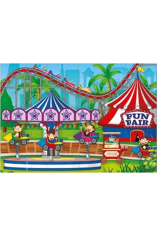 Star Puzzle 2x50 Parça Çocuk Puzzle - Maymun Lunaparkı 1 Adet