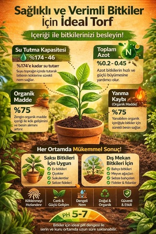 10 Lt Bitki Toprağı, Fideleme, Saksı Toprağı İç Dış Mekan Toprak Torf