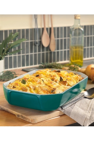 Pyrex 295b003/7145 Dikdörtgen Fırın Kabı 33x22x7cm Yeşil