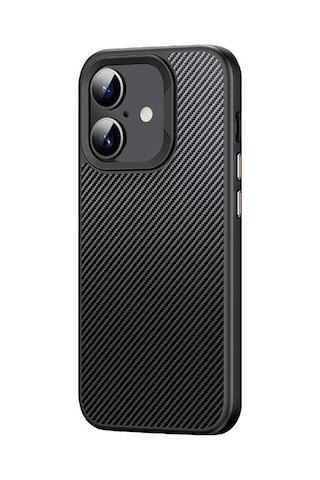 Bikapak Magcarbon Apple Uyumlu iPhone 16 Siyah Kapak