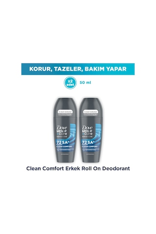 Dove Men +care Erkek Roll On Deodorant Clean Comfort 50 Ml X2