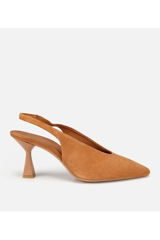Hotiç Kadın Süet Deri Taba Yumuşak Dokulu Kısa Topuklu Stiletto 01ayh322120a340 01ayh322120a340