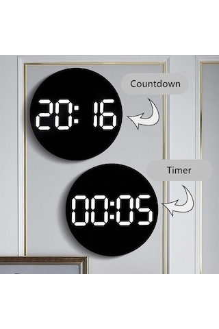 Novahub Uzaktan Kumandalı Dijital Saat - Sıcaklık, Nem Ve Çift Alarm Diğer