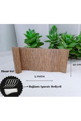 40 Cm X 5 Metre Kamış Hasır Çit Hasır Balkon Çiti