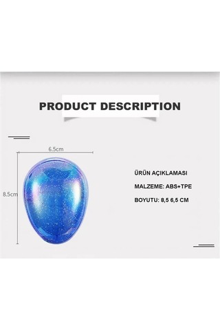 Koodmax Saç Şekillendirici Dolaşık Açıcı Çocuk Tarağı Oval Tarak Simli Koyu Mavi