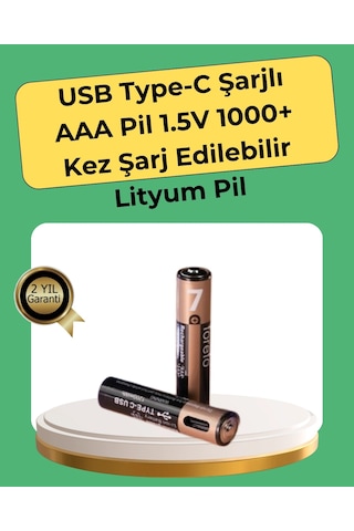 Aaa Boyutunda Usb Şarjlı Pil - Kompakt Tasarım, Geniş Uyumluluk