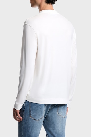 Emporio Armani İpek Karışımlı Bisiklet Yaka Uzun Kollu T Shirt Erkek T Shirt Em006771 Af13721 U0003 Beyaz