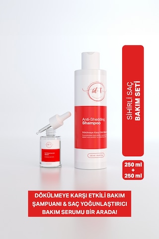 İd-T Sihirli Saç Seti Magic Hair Set Dökülme Karşıtı Bakım Şampuanı 250 ML + Saç Yoğunlaştırıcı Bakım Serumu 250 ML