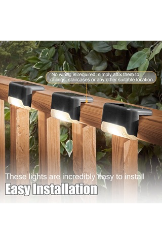 Merdiven Ve Korkuluklar İçin Güneş Enerjili Aydınlatma 8'li Paket