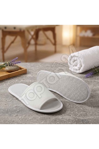 Gerçek Kaymaz Tabanlı Spa Terliği Önü Açık - 100 Adet