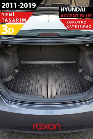 Hyundai Accent Blue Sd 2011-2019 Bagaj Havuzu 3d Özel Kalıp Su Geçirmez, Kaymaz