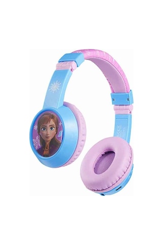 Disney Frozen Karlar Ülkesi - Anna Elsa Mikrofonlu Bluetooth Kulaklık Kablosuz Çocuk Kulaklığı Lisan