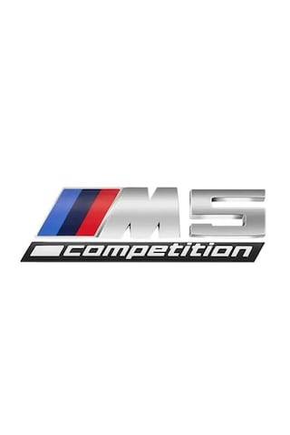 Bmw M5 Competition Bagaj Yazısı Gümüş Renk - Bmw M5 Competition Trunk Lettering Silver Color M5-gümüş