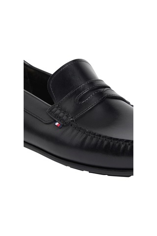 Tommy Hilfiger Core Deri Driver Siyah Erkek Ayakkabı-13046 Siyah