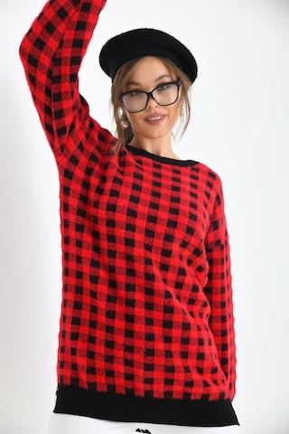 Ftz Women Kadın Kare Desen Bluz Siyah 21-6334-siyah