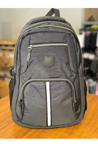 Relaxion 2050 Siyah Antrasit 4 Bölmeli Günlük Sırt Okul Çantası