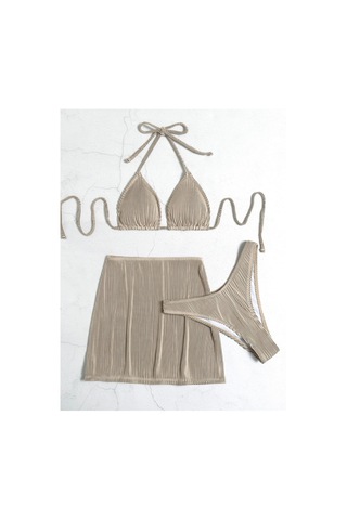 Etek Bikini Mayo Gri