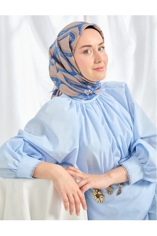 Silk Home Twill İpek Eşarp - 11548-17 Koyu Vizon