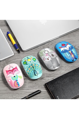 Novahub Fude V8h 2.4 Ghz Kablosuz Sessiz Fare - İnce, Komforlu Tasarım, Uzun Pil, Tilki Desenli 001/ 001