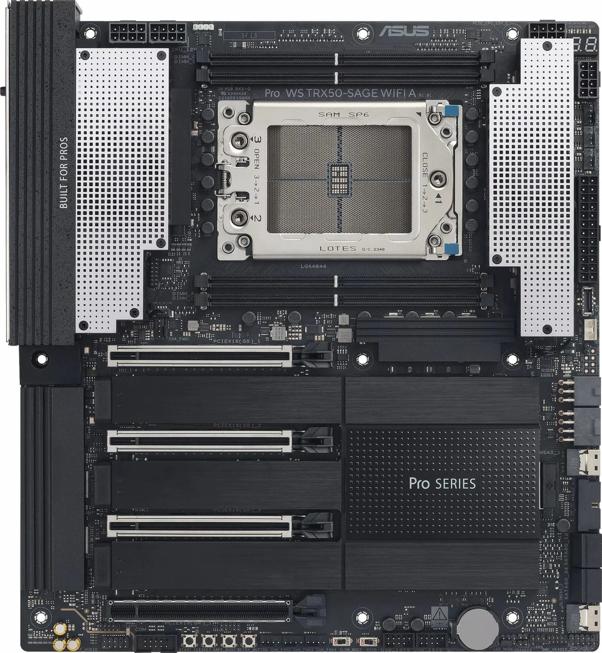 Asus Pro Ws Trx50-sage Wifi A Ddr5 6400mhz Oc M.2 Usb-c Pcıe 5.0 Tr5 Ceb Anakart