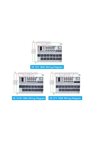 5S - 100A Balanslı Bms Lityum Batarya Şarj Koruma Devre...
