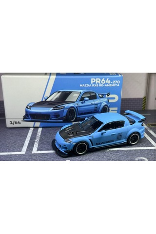 Pop Race 1/64 Mazda Rx8 Re-amemiya Light Blue 270
