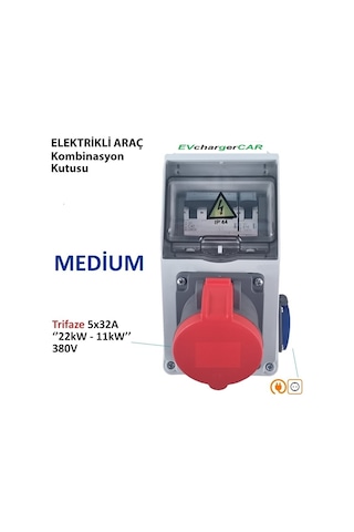 Elektrikli Araç Kombinasyon Kutusu Medium 5x32a + 1x16a 22kw 11kw