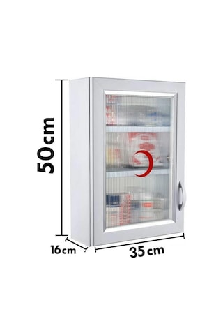 Ecza Dolabı Kapaklı Pvc İlk Yardım Dolabı 50x35x16 Cm 159 Diğer