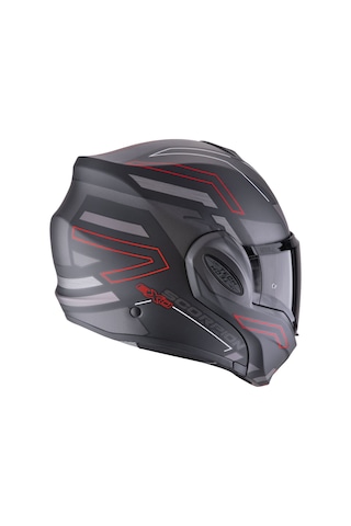 Scorpion Exo-tech Evo Conquer Çene Açılabilir Motosiklet Kaskı Mat Siyah Kırmızı